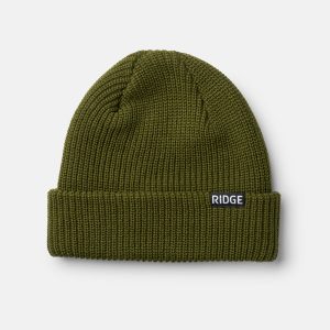 Ridge Classic Cuffed Beanie - Matte Olive