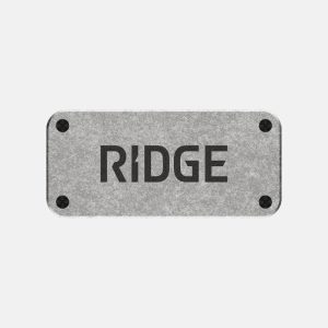 Ridge Logo Plate - Stonewashed Titanium