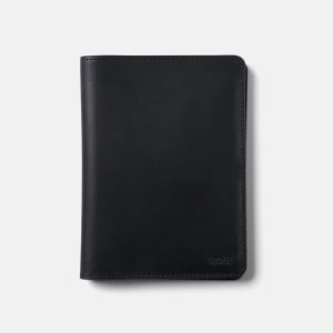 Passport Wallet - Midnight Black Leather