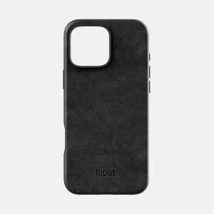 Ridge Phone Case - Midnight Black Leather - iPhone 16 Pro Max