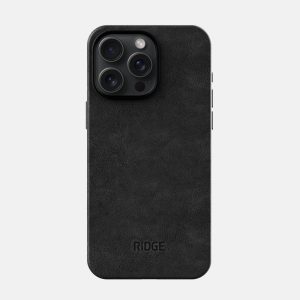 Ridge Phone Case - Midnight Black Leather - iPhone 15 Pro Max